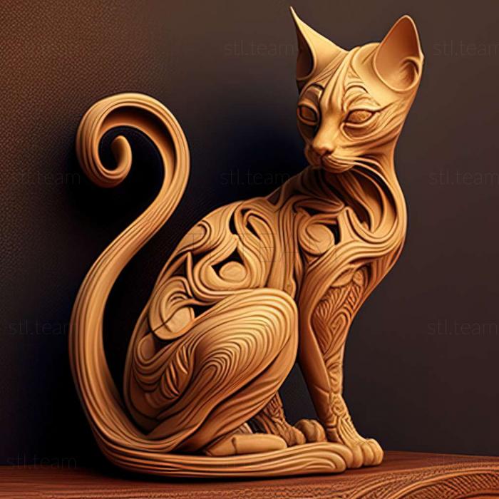 3D модель Яванская кошка (STL)